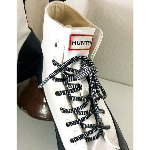Hunter for Target Dipped Canvas High Tops Top Sneaker Rain Boots White M6 W8 - Picture 6 of 12